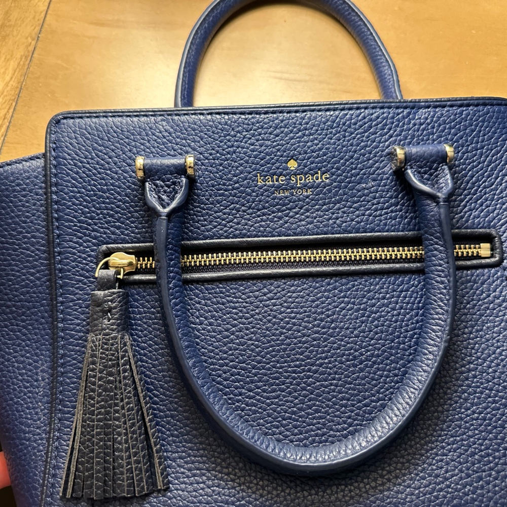 👜 Authentic Kate Spade Dark Blue Small Allyn Chester Street Tote Bag